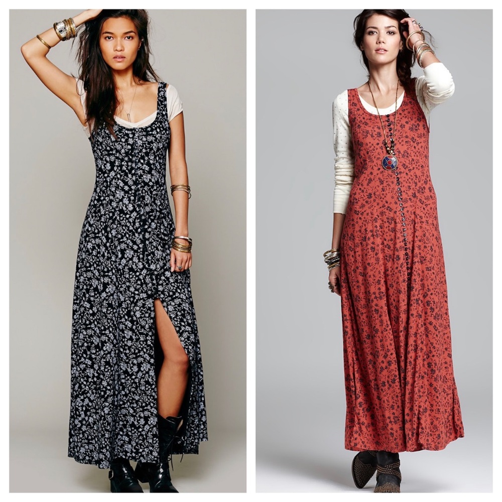 ONE DAY SALE!! Free People Gold Coast Dress - Navy and Dark Coral